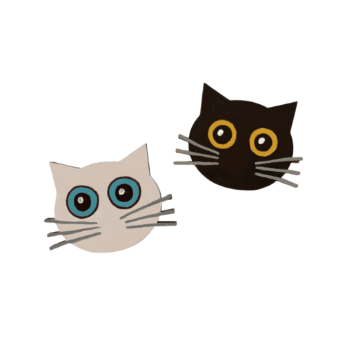 Broche cara gato