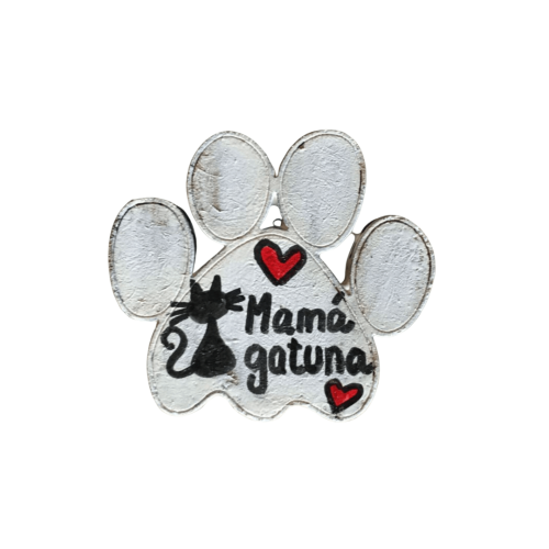 Broche huella mama gatuna