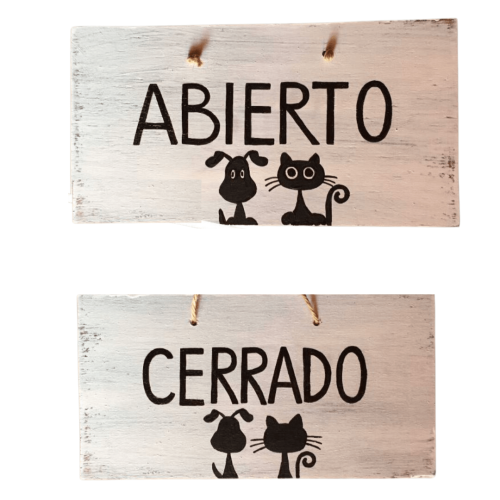 Cartel abierto cerrado web
