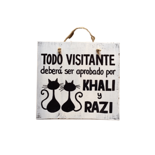 Cartel personalizado blanco y negro 14x15cm