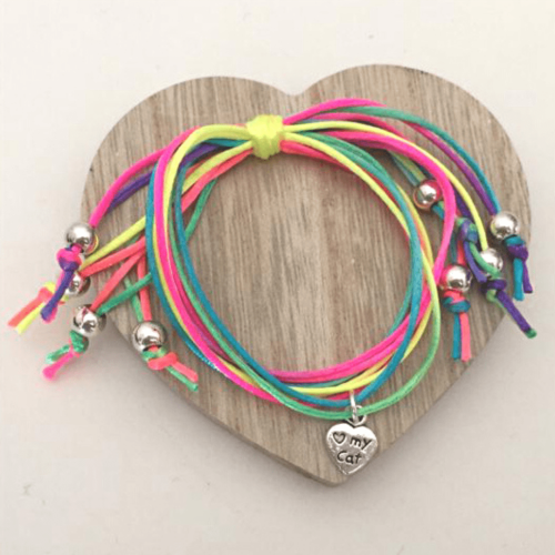 Pulsera arcoiris corazon